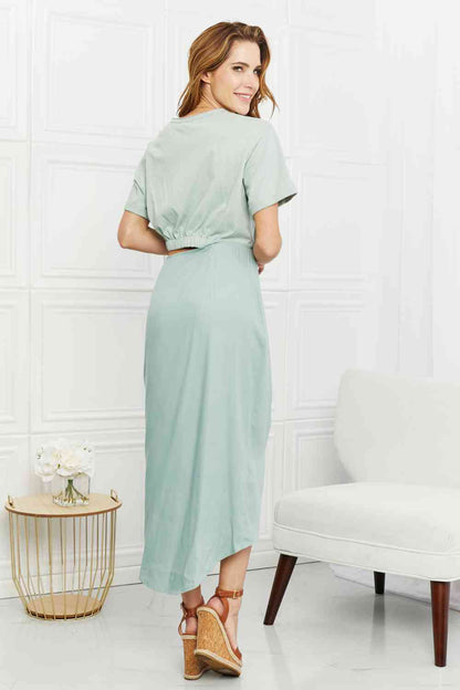 Vestido midi con aberturas Make It Work de HEYSON en color menta